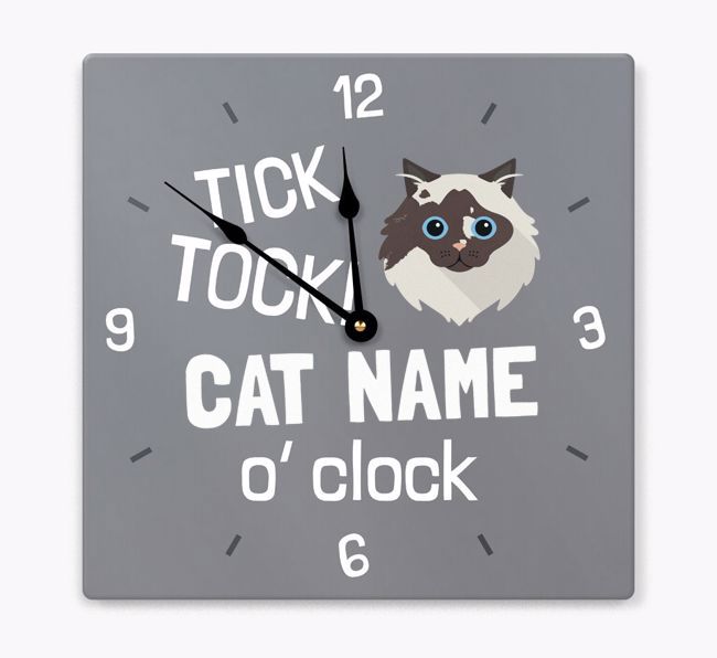 Tick Tock 'O' Clock: Personalised {breedCommonName} Wall Clock